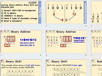 Data Representation Unit - Images, Sound, Binary, Hexadecimal, Characters OCR J277