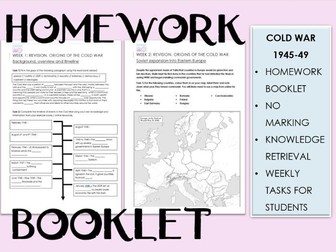 COLD WAR HOMEWORK BOOKLET 1945-49  [GCSE History]