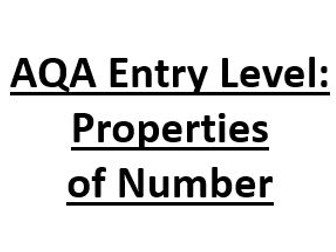 AQA Entry Level Maths - Component 1 - Properties of number