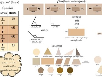 Year 4 Maths Help Mat