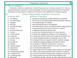 Telephones Combo Explanation-Definitions