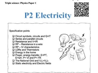 P2 Electricity AQA Triple science Booklet