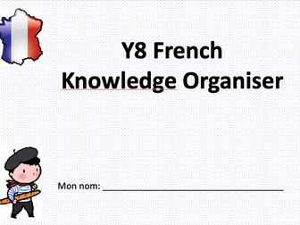 Y8 French Knowledge Organiser/ sentence builder