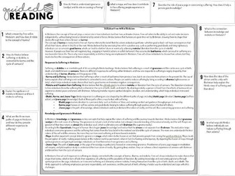 Individual free will and suffering Guided Reading