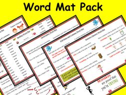 7 different word mats editable and PDF | Teaching Resources