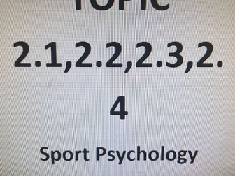 Edexcel GCSE PE Sport Psychology