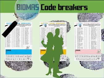 BIDMAS code breaker worksheets