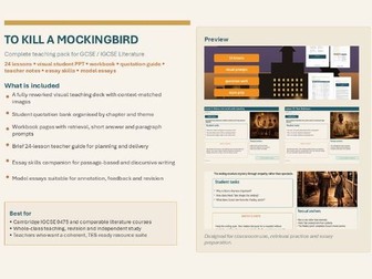 To Kill a Mockingbird - Everything you need from Smithy's Basics