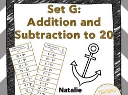Math Anchors Set G: Addition and Subtraction to 20