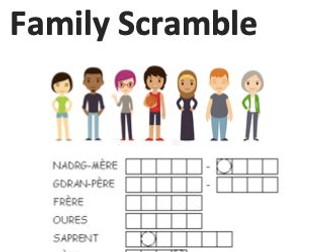 French Family Word Puzzle
