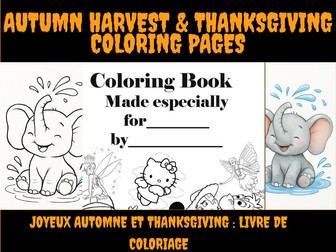 Autumn Harvest & Thanksgiving Coloring Pages