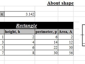 Spreadsheet KS3 Project/ Assessment (Mathematic elements)