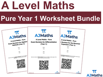 A Level Maths | Year 1 Pure Worksheet Bundle