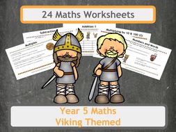 Viking Themed Maths Worksheets - Year 5