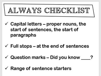 Writing Always Checklist
