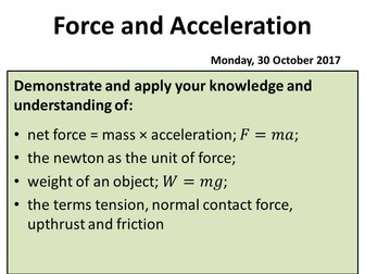 Force & Acceleration - A Level Physics (OCR A)