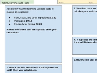 OCR Cambridge National Enterprise and Marketing Topic Area 3 Revision Resource/ Cover Work