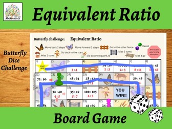 Equivalent Ratio Butterfly Board Dice Game