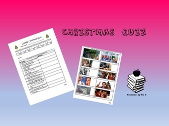 Team Christmas Quiz - Students sheets and teacher answer sheet