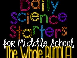 Daily Science Starters for Middle School - The WHOLE Bundle!