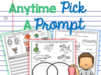 Visual Writing Prompts with Word Supports for ALL students