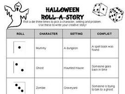 Halloween Roll A Story | Teaching Resources