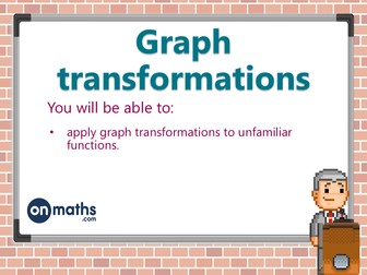 Graph transformations  - Lesson Powerpoint - A Level Maths
