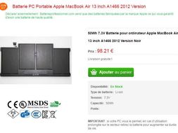 Batterie pour Apple Macbook Pro 2015 13 pouces A1502