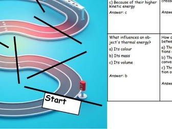 P12 Heating and Particles Revision Cards and Race Game (Free)