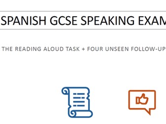 2026 AQA GCSE Spanish Speaking Read Aloud Task Booklet HIGHER TIER