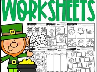 St. Patrick's Day Worksheets NO PREP Interactive Printables