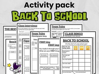Back to School Activities for Grade 2 - 5 | 30+ Printables, Games and Lessons