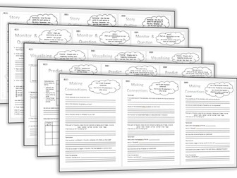 'Super Six' Reading Comprehension Strategies Differentiated Worksheets - KS1 or KS2