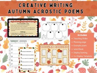 Autumn Acrostic Poem Writing Lesson