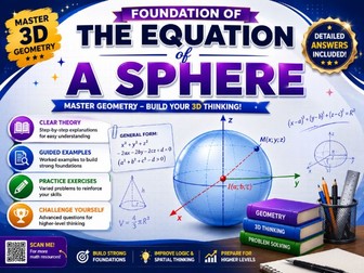 3D Sphere Equations Homework with Answers