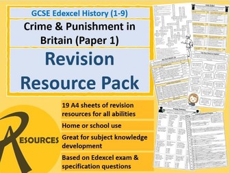 GCSE History (Edexcel) Crime & Punishment Paper 1 Revision Resources Pack