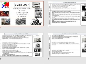 Cold War- Cause, Event, Consequence Revision Powerpoint