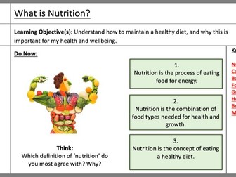 PSHCE: What is Nutrition?