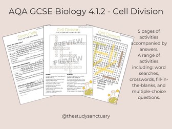 Cell Division Activities - AQA GCSE Biology 4.1.2