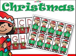 Christmas Alphabet Match and Sequencing Cards PreK (USA Edition)