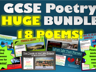 GCSE Poetry Huge Lesson Bundle!