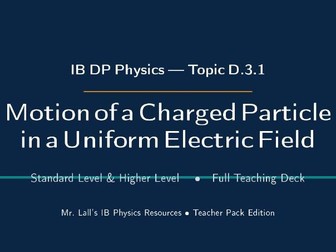 IB DP Physics: Charged Particle E-Field Pack