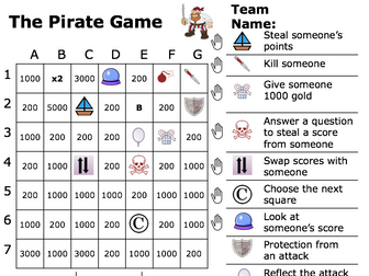 Pirate Game, 15 Different Pages