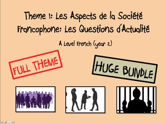 Les Questions d'Actualité- FULL THEME- A LEVEL FRENCH (Year 2)