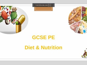 GCSE PE: Lesson 4 (Sedentary lifestyle) & Lesson 5 (Diet)