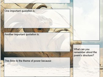 Power & Conflict Poetry Revision Sheets