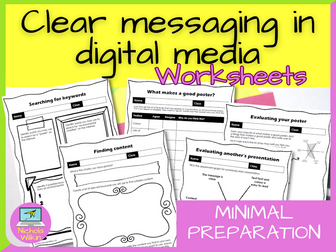 Clear messaging in digital media worksheets