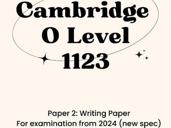 Cambridge O Level 1123 (NEW SPEC 2024)