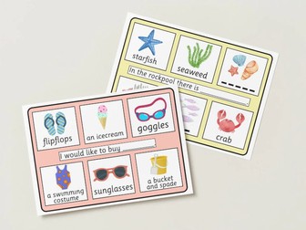 Beach/Rockpool Themed Writing Mat EYFS, KS1