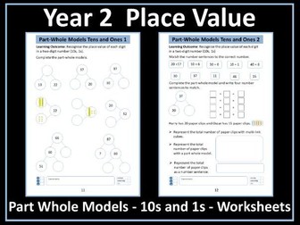 Place Value:  Year 2 - Part-Whole Models - 10s and 1s